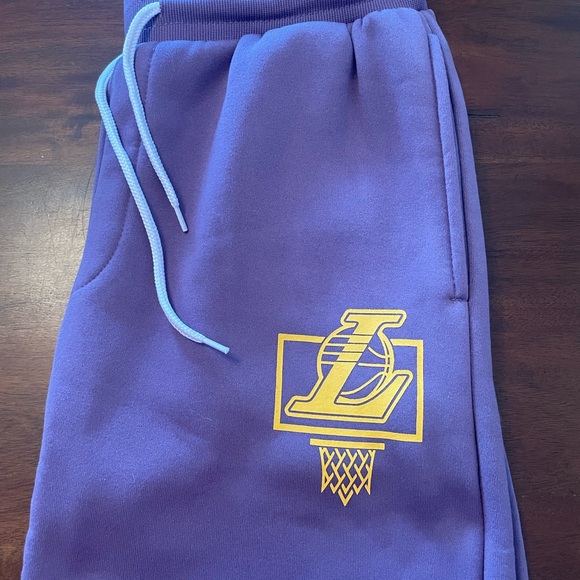 NBA Los Angeles Lakers sweatpants jogger men’s size medium - Picture 3 of 6